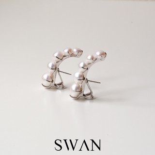 SWAN - Mera Pearl Clip Earring ต่างหูเงินแท้ ประดับมุกแท้ มุกน้ำจืด