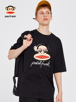 เสื้อยืดผ้าฝ้ายระบายอากาศPaul Frank / Big Mouth Monkey เสื้อยืดลําลองสไตล์เกาหลีสําหรับผู้ชายถูกสุดๆS-5XL