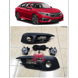 ไฟตัดหมอก สปอร์ตไลท์​ HONDA CIVIC FC 2016 2017 2018 SEDAN ฮอนด้า ซีวิค 4ประตู