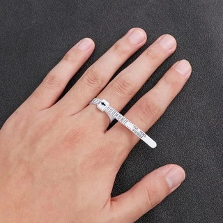 เครื่องมือวัดขนาดแหวนนิ้วมือไม้บรรทัด Us Ring Sizer