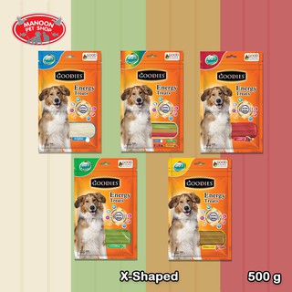 [MANOON] GOODIES Energy Treats Dog Snack X-Shaped กู้ดดี้ อิเนอร์จี้ทรีต ขนมสำหรับสุนัข แท่งเหลี่ยม ขนาด 500 กรัม