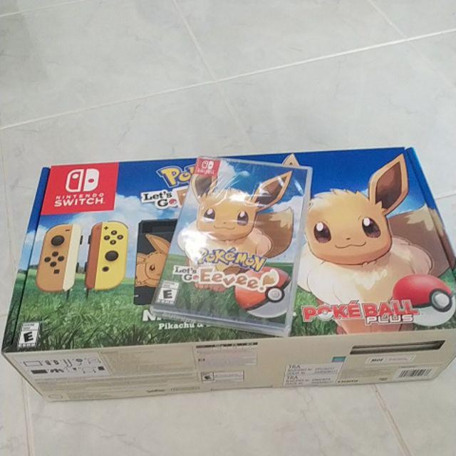 Nintendo Switch Pokemon Let's Go Pikachu!  Eevee! Limited Edition Bundle + MONSTER BALL PLUS [LIMITED EDITION] Gameplay