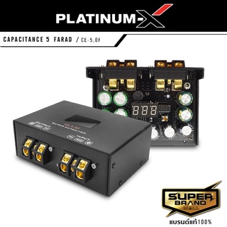 PLATINUM-X คาปาซิเตอร์ 5ล้านฟารัด PX-CR5.0 FD/ไฟ LED แสดงสถานะ แข็งแรงทนทาน ตัวสำรองไฟ อุปกรณ์ 5.0FARAD