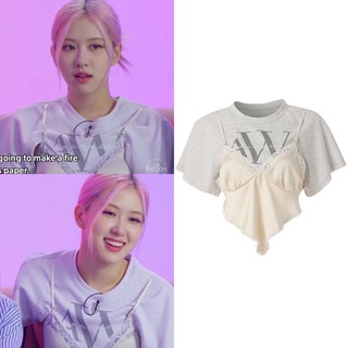 Preorder เสื้อแบบโรเซ่ Rosé Blackpink , แชรยอง Itzy