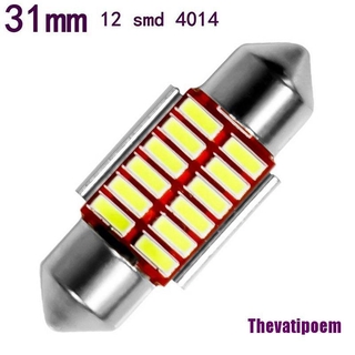 (ไทย) 31 มม. ไฟ Led 4014 12 Smd C5W สําหรับติดตกแต่งภายในรถยนต์