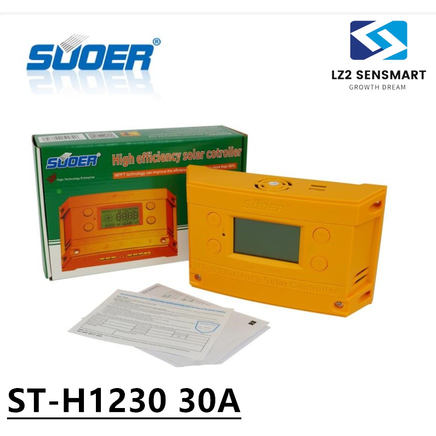 Suoer MPPT ST-H1230 Charge Controller 30A 12V/24V Solar System Battery Charge Controller 30A ST-H1230 ยังไม่มีคะแนน