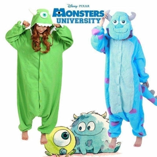 ชุดนอน เครื่องแต่งกาย Monsters University Mike Wazowski Sully