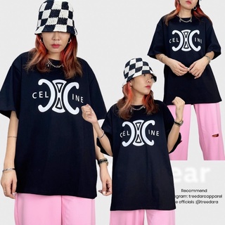 เสื้อยืด Oversize ผ้าร่องเกาหลี สกรีนลาย code:2639ดำ