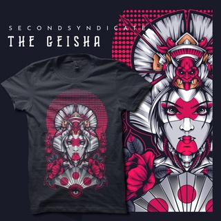 เสื้อยืดพรีเมี่ยม พิมพ์ลาย Geisha Geisha สไตล์ไทย