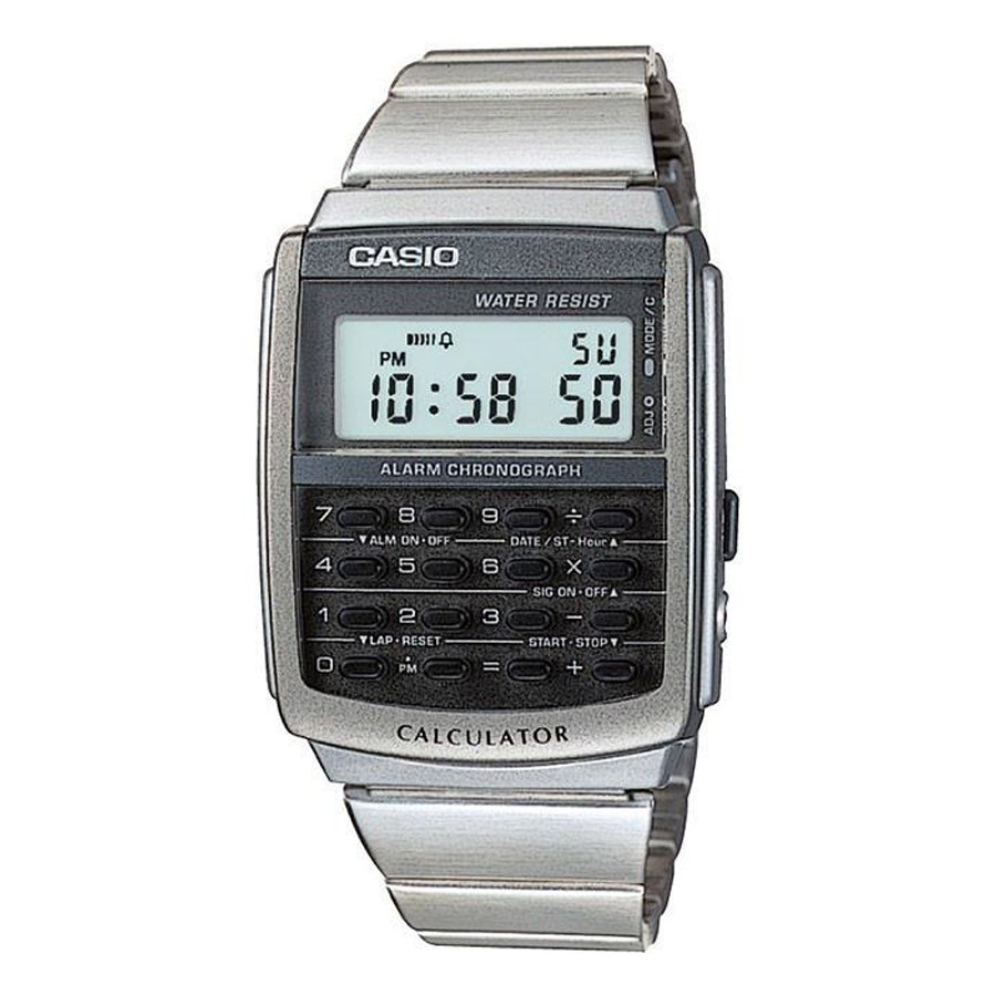 Casio Standard นาฬิกาข้อมือผู้ชาย สายสแตนเลส รุ่น CA-506,CA-506-1 - สีเงิน