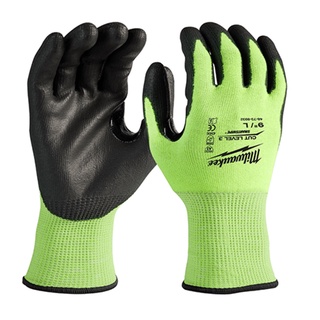 Milwaukee ถุงมือสะท้อนแสงกันบาด ระดับ 3-L Hi-Vis-L รุ่น 48-73-8932