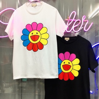 เสื้อยืดสกรีนลายดอก murakami flower (มุราคามิ)