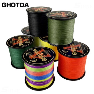 สายการประมงถักตกปลา ghotda 300เมตร4เส้น8 S trand สาน PE สายการประมงถัก M ultifilament สำหรับปลาคาร์พ fishin