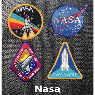 Nasa Spaceship แบบเย็บตีนตุ๊กแก อาร์ม โลโก้ นาซ่า ยานอาวกาศ