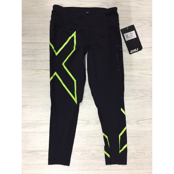 (ของแท้) 2XU ขายาว 7/8 กางเกงรัดกล้ามเนื้อสำหรับผู้หญิง 2XU women's mid-rise compression 7/8 tights