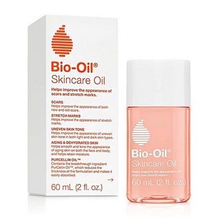 BIO-OIL 60ml. ไบโอ ออย ช่วยในการปกป้องผิวแห้ง ลดเลือนรอยแผลเป็น ผิวแตกลาย สีผิวไม่สม่ำเสมอ ให้ดูจางลง [11798]