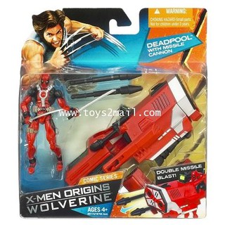 Hasbro X-Men: Origins Wolverine Comic Series Deadpool With Missile Cannon Deluxe Action Figure