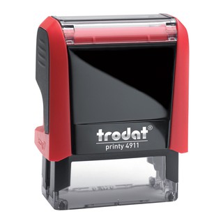 ตรายางหมึกในตัว 38x14 มม. สีแดง โทรดัท TR-4911/Self-inking rubber stamp 38x14 mm. Red Trodat TR-4911