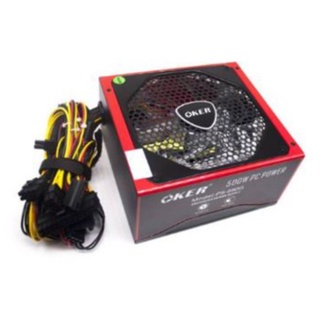 OKER Power supply oker 500w เเท้. 80%EFFICIENCY. รุ่น: PS-680G