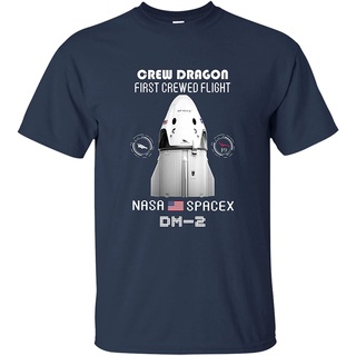 [COD]เสื้อยืดแขนสั้น พิมพ์ลายมังกรบิน NASA Spacex แฟชั่นสําหรับผู้ชาย