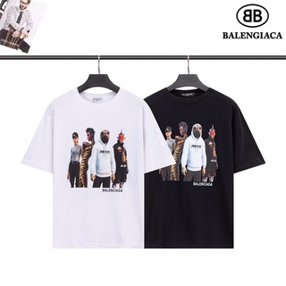 เสื้อยืดfashionBalenciag* เสื้อยืดแขนสั้นลําลอง ทรงหลวม พิมพ์ลาย Fortnite Dog Head สําหรับผู้ชาย และผู้หญิงS-5XL