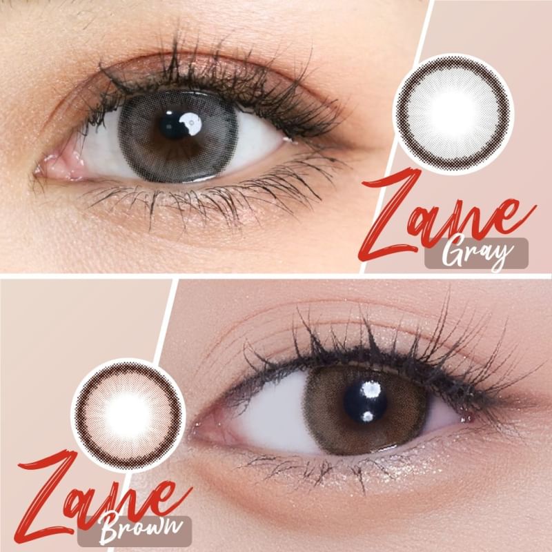 ❤️ Zane สี Gray / Brown : Lovely soft คอนแทคเลนส์ ขนาดมินิ