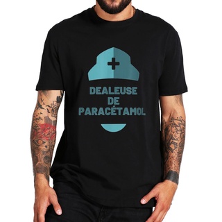 เสื้อยืดลําลอง ผ้าฝ้าย แขนสั้น คอกลม พิมพ์ลาย Nurse Paracetamol Dealer สไตล์เกาหลี เหมาะกับฤดูร้อน สําหรับผู้ชาย และผู้ห