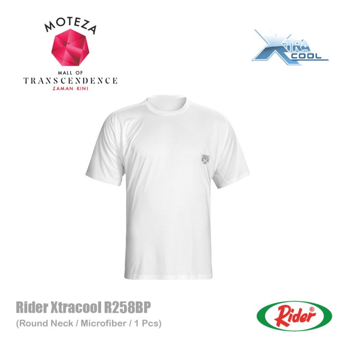 XTRACOOL MENS UNDERSHIRT - คอกลม - RIDER R258BP BW - 1 PC คุณภาพดีที่สุด