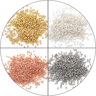 ลูกปัดทองแดง ชุบไฟฟ้า 2 2.5 มม. 100 ตําแหน่ง สําหรับทําเครื่องประดับ สร้อยคอ สร้อยข้อมือ DIY