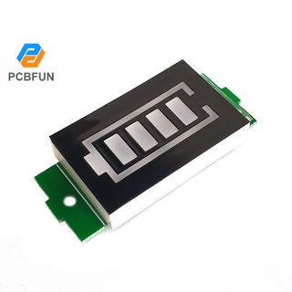 Pcbfun โมดูลตัวบ่งชี้ระดับการชาร์จแบตเตอรี่ Li-ion 1S 2S 3S 4S 5S 6S 8S