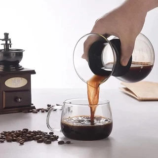 Alechaung ดริปกาแฟ ชุดดริปกาแฟ เหยือกดริปกาแฟ Dripper ผลิตจากแก้ว ขนาด400 ml Coffee Maker