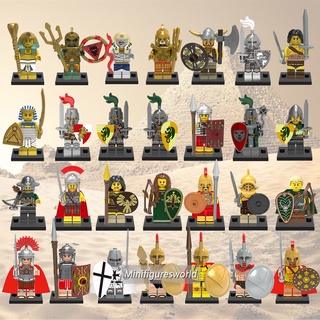 ฟิกเกอร์ Roman Warrior Medieval Knights Ancient Egypt Mummy Atlantis Gladiatus ขนาดเล็ก ของเล่นสําหรับเด็ก