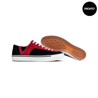 รองเท้า WARE HOUSE 3402 PRONTO X WAREHOUSE SNEAKERS - BLACK/RED