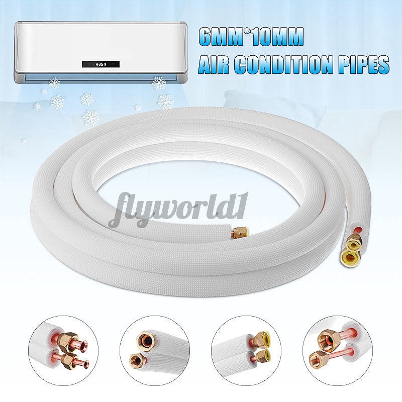 3m Air Conditioner Pair Coil Tube 1/4" 3/8" Insulate Copper Pipe Split