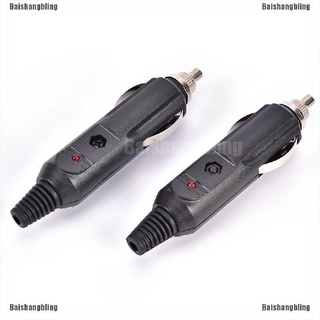 Bsbl 12V Universal Male อะแดปเตอร์ปลั๊กซ็อกเก็ตเชื่อมต่อที่จุดบุหรี่ในรถยนต์ 1 Bling 2ชิ้น