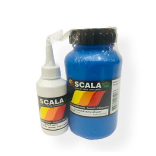 น้ำยาไวแสง &amp; กาวอัดสีฟ้า SCALA (ราคาต่อชุด)