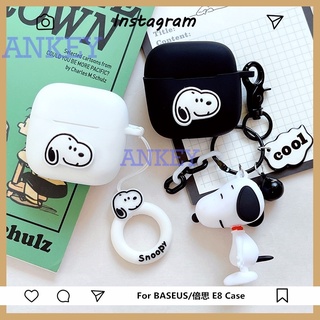 Case for Baseus E8 / E3 / W3 / W12 / E2 Bowie เคสหูฟังบลูทูธไร้สาย ซิลิโคน ลายการ์ตูนโบว์น่ารัก สําหรับ