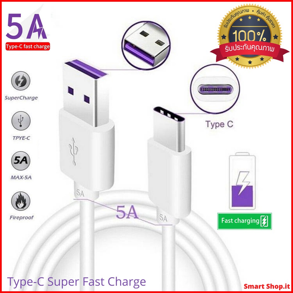 รองรับ Android Auto (ของแท้)สายชาร์จ USB Type ชาร์จเร็ว USB TYPE-C Android สายชาร์จโทรศัพ Super Fast