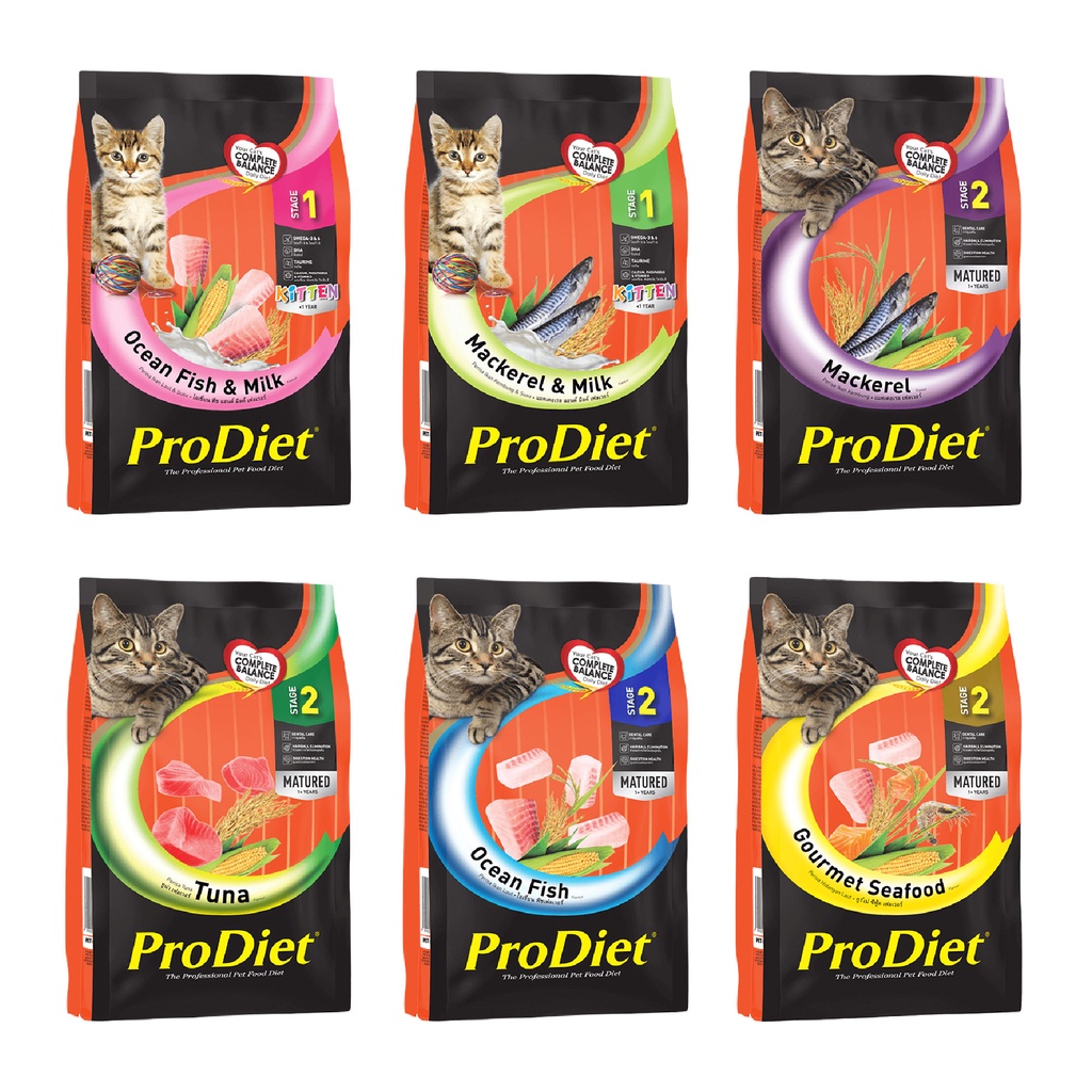 ProDiet cat food อาหารแมว โปรไดเอท อาหารลูกแมว อาหารแมวโต ขนาดบรรจุ 500 กรัม