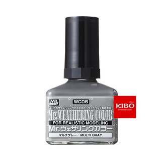 สีทำคราบเทา น้ำยาตัดเส้นสีเทา มิสเตอร์ฮอบบี้ WC06 MULTI GRAY 40ML