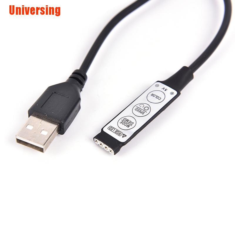 (Universing) รีโมตคอนโทรล Dc 5v Usb Led Rgb 3 คีย์ 4 Pin สําหรับ Led