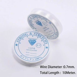 5-15m/ม้วน 0.4-1mm เอ็น เอ็นยืดใส เอ็นร้อยลูกปัด เชือกยืด ยางยืดทำสร้อยข้อมือ เครื่องประดับ DIY