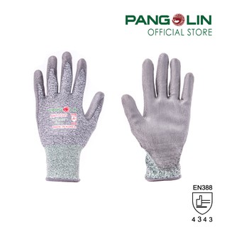 Pangolin(แพงโกลิน) ถุงมือกันบาดระดับ3 เคลือบPU รุ่นGLVR0036 ไซส์M-L