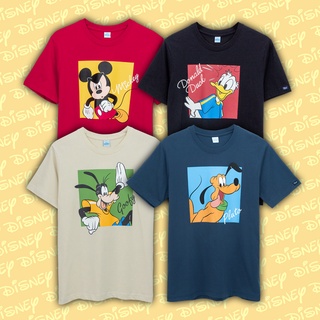 เสื้อยืดผ้าฝ้ายDisney T-Shirt Men&amp;Women Mickey And Friends  - เสื้อยืดครอบครัวมิกกี้เมาส์และผองเพื่อน  สินค้าลิขสิทธ์แท้