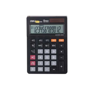 Deli M01320 CALCULATOR 12-DIGIT เครื่องคิดเลขแบบตั้งโต๊ะ 12 หลัก ของแท้100% รับประกัน 3 ปี เครื่องคิดเลข อุปกรณ์สำนักงาน