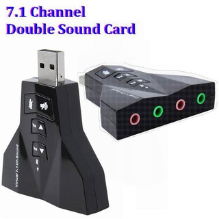 USB Sound Adapter External Virtual 7.1 Channel 3D การ์ดเสียงอินเทอร์เฟซเสียงสำหรับแล็ปท็อป PC USB 2.0 Adapter