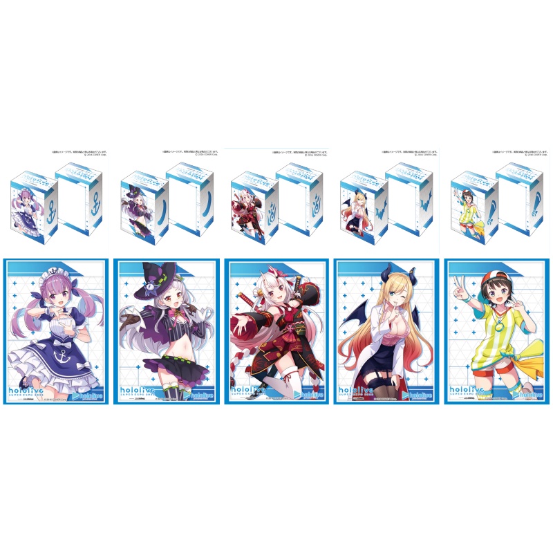 Bushiroad Sleeve & Deck Holder Hololive Production Gen 2 : Minato Aqua, Murasaki Shion, Ayame, Yuzuki Choco, Subaru