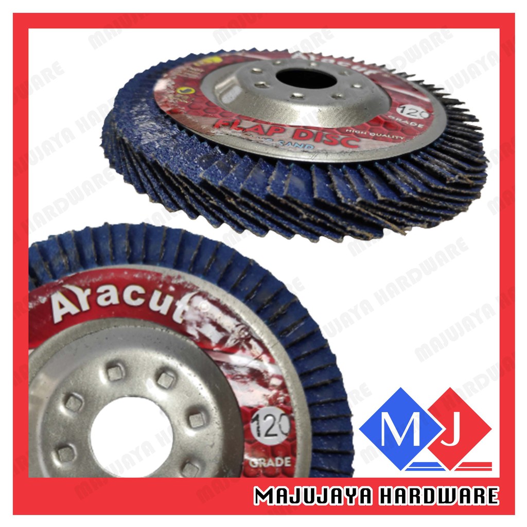ARACUT 4-100 มม.Heavy Duty กระดาษทรายสีฟ้า Flap Disc Sobar เหล็กสแตนเลสไม้ Sanding Hand Sanding Disc