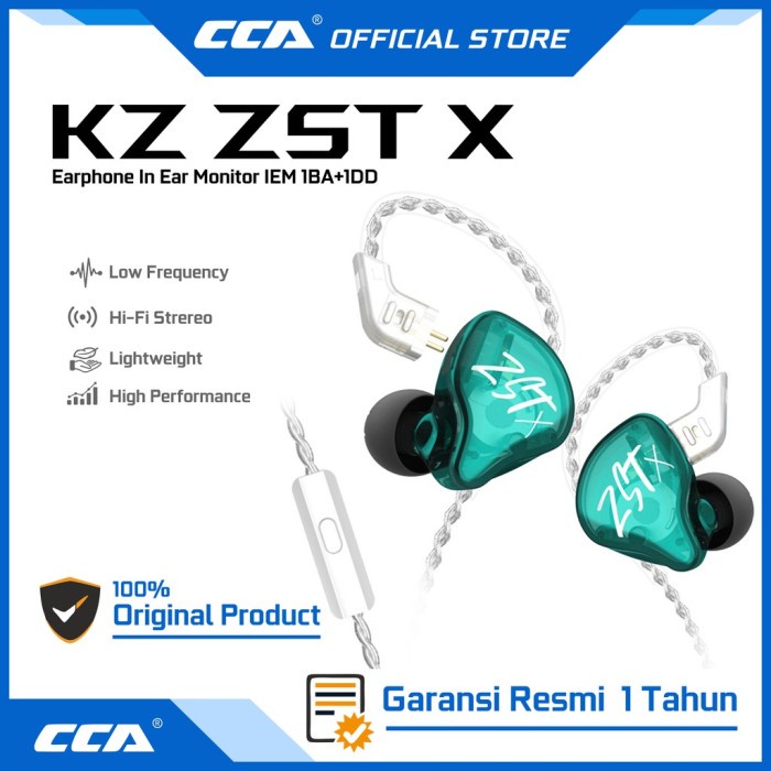 Kz ZST X ZSTX พร้อมไมโครโฟน 1BA+1DD ในหู MONITOR หูฟังไดรเวอร์คู่