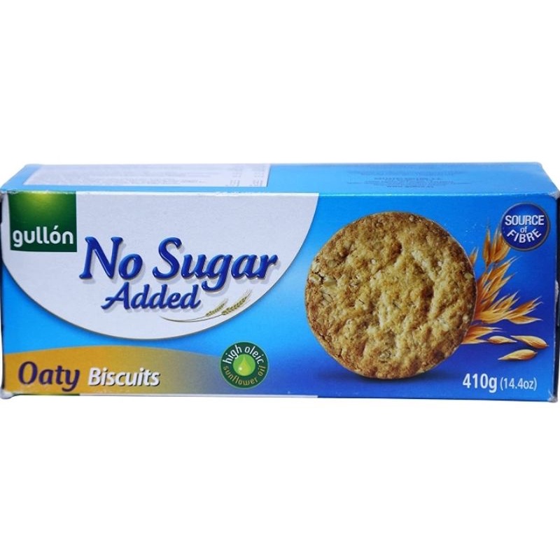 กัลลอน บิสกิตข้าวโอ๊ตสูตรไม่เติมน้ำตาล Gullon No Sugar Added Oat Biscuits 410g
